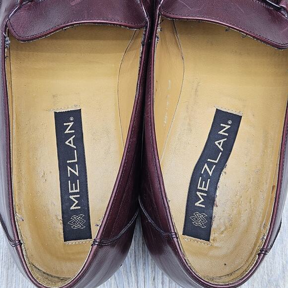 Mezlan Shoes‎ Mens Size 9.5M Burgundy Tassel Loafer Slip On Leather Dress Spain main image 2